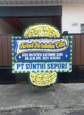 Papan Bunga Duka di Bongo Iii
